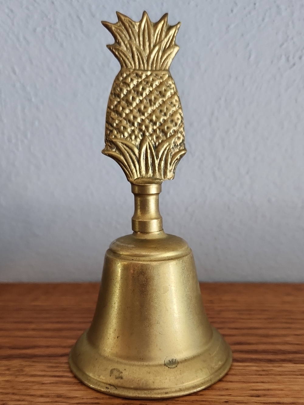 Brass Pineapple Hand Bell - Decorative Gold Tone Bell